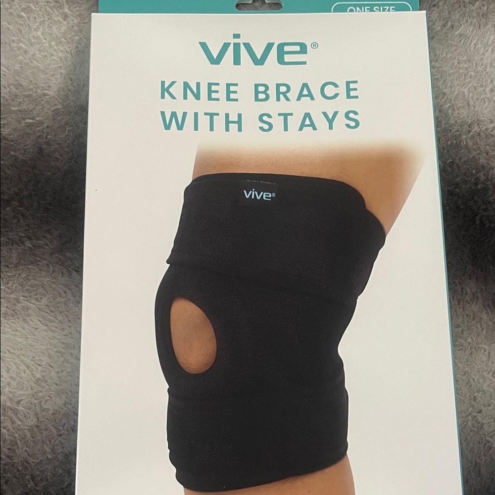 Vive Black Knee Brace with Stays